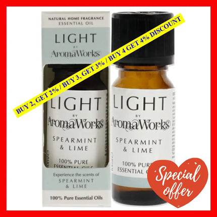 Light Essential Oil - Spearmint And Lime By Aromaworks For Unisex 0.35 Oz