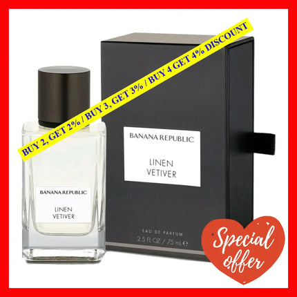 Linen Vetiver By Banana Republic 2.5 Oz Eau De Parfum Spray For Unisex