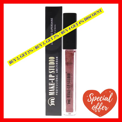 Lip Gloss Supershine - 2 Crystal Neutral Pink By Make-Up Studio For Women 0.15 Oz