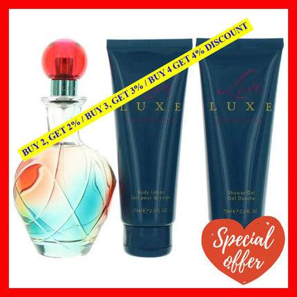 Live Luxe By Jennifer Lopez For Women - 3 Pc Gift Set 3.4Oz Edp Spray 2.5Oz Shower Gel Body Lotion