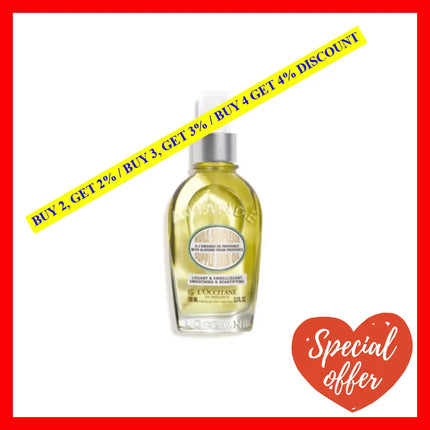 L’occitane Almond Smoothing And Beautifying By 3.3 Oz Supple Skin Oil For Unisex