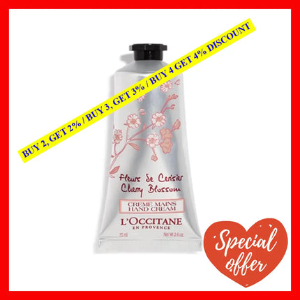 L’occitane Cherry Blossom Hand Cream 75Ml | Luxury Nourishing For Dry Skin Enriched With Shea Butter