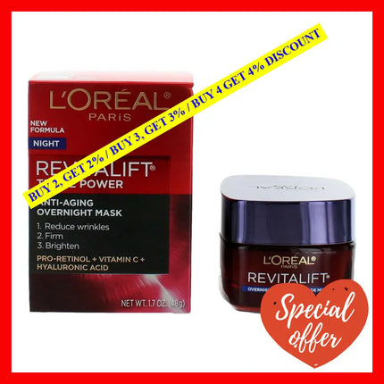 L’oreal Revitalift Triple Power By 1.7 Oz Anti-Aging Overnight Mask