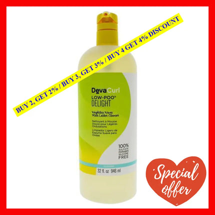 Low-Poo Delight Mild Lather Cleanser By Devacurl For Unisex - 32 Oz