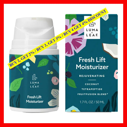 Luma & Leaf Fresh Lift Moisturizer By 1.7 Oz Peptide + Hibiscus Firming