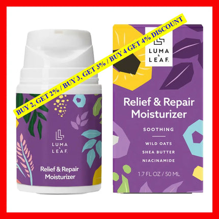 Luma & Leaf Relief Repair Moisturizer By 1.7 Oz Oat + Niacinamide