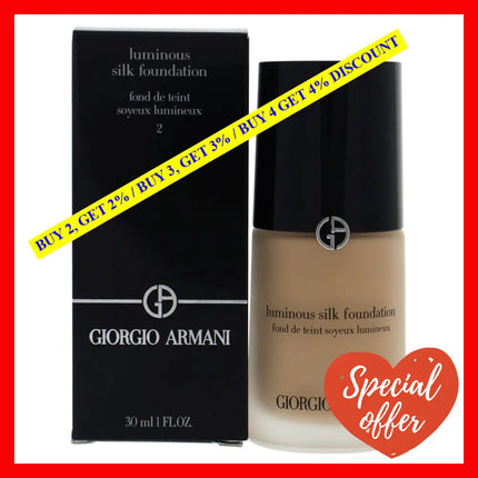 Luminous Silk Foundation - 02 By Giorgio Armani For Women 1 Oz