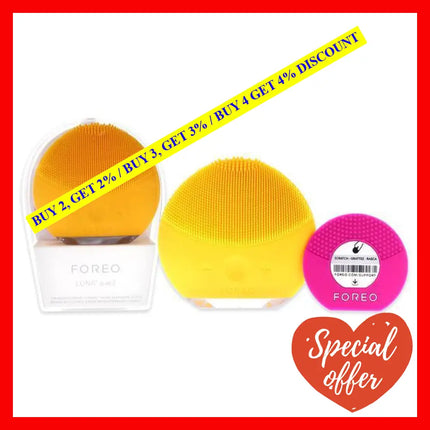 Luna Mini 2 - Sunflower Yellow By Foreo For Women 1 Pc Cleansing Brush