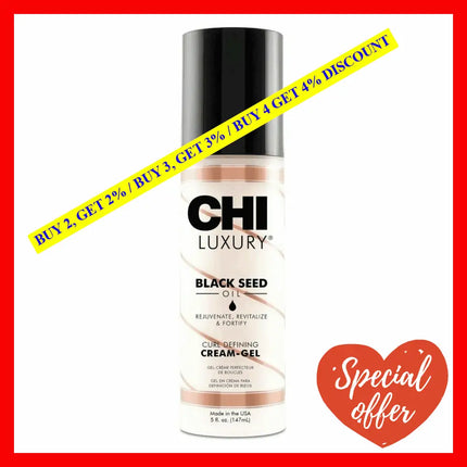 Luxury Black Seed Oil Curl Defining Cream Gel By Chi For Unisex - 5 Oz