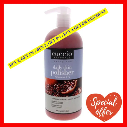 Luxury Spa Daily Skin Polisher - Pomegranate And Fig By Cuccio Naturale For Unisex 32 Oz Scrub