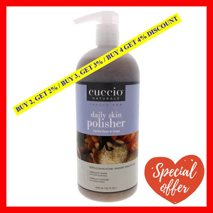 Luxury Spa Daily Skin Polisher - Vanilla Bean And Sugar By Cuccio Naturale For Unisex 32 Oz Scrub