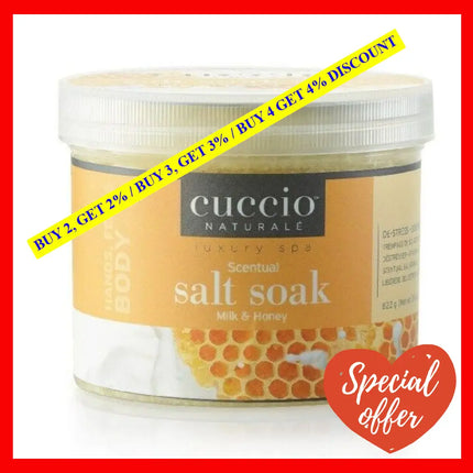 Luxury Spa Scentual Salt Soak - Milk And Honey By Cuccio Naturale For Unisex 29 Oz Bath