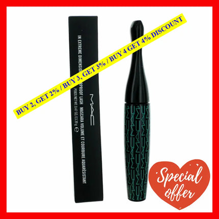 Mac In Extreme Dimension Waterproof Lash Mascara By.47 Oz - Dimensional Black