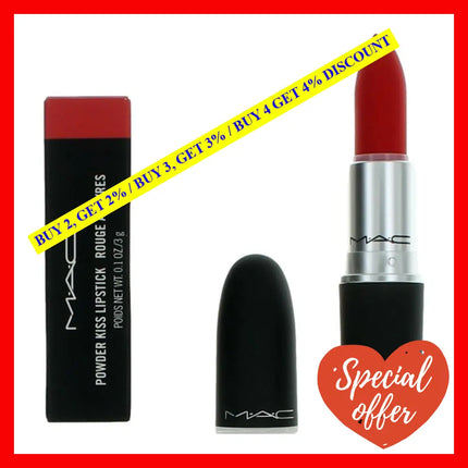 Mac Powder Kiss Lipstick By.1 Oz - 315 Lasting Passion