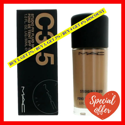 Mac Studio Fix Fluid Spf15 By 1 Oz Foundation - C3.5