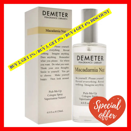 Macadamia Nut By Demeter For Women - 4 Oz Cologne Spray