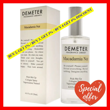 Macadamia Nut By Demeter For Women - 4 Oz Cologne Spray