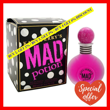 Mad Potion By Katy Perry For Women - 3.4 Oz Edp Spray (Tester)