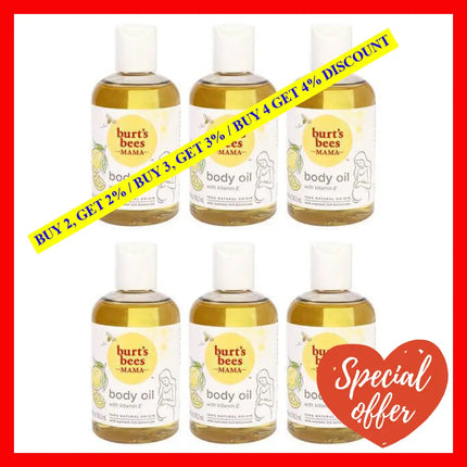 Mama Bee Nourishing Body Oil By Burts Bees For Women - 4 Oz Pack Of 6