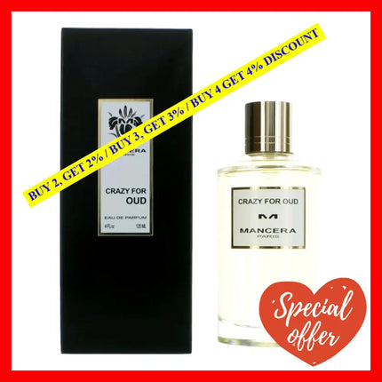 Mancera Crazy For Oud By 4 Oz Eau De Parfum Spray Unisex