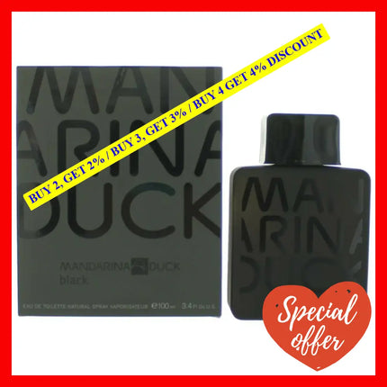 Mandarina Duck Black By 3.4 Oz Eau De Toilette Spray For Men