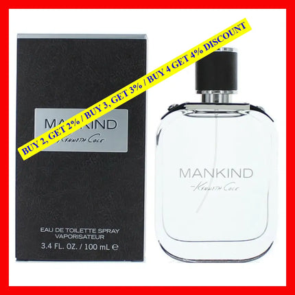 Mankind By Kenneth Cole 3.4 Oz Eau De Toilette Spray For Men