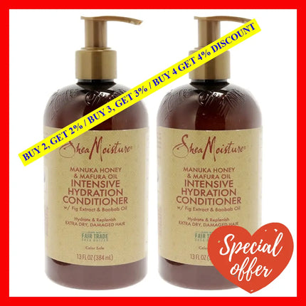 Manuka Honey & Mafura Oil Intensive Hydration Conditioner - Pack Of 2 By Shea Moisture For Unisex