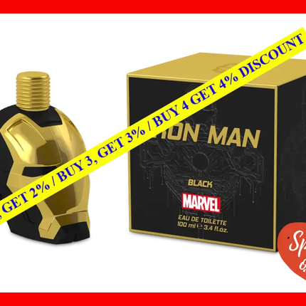 Marvel Iron Man Black 3.4 Eau De Toilette Spray