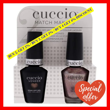 Match Makers Set - Coffe Tea Or Me By Cuccio Colour For Women 2 Pc 0.44Oz Veneer Soak Of Gel Nail