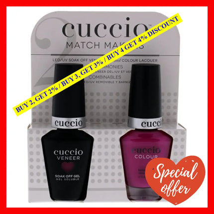 Match Makers Set - Dont Get Tide Down By Cuccio Colour For Women 2 Pc 0.44Oz Veneer Soak Of Gel