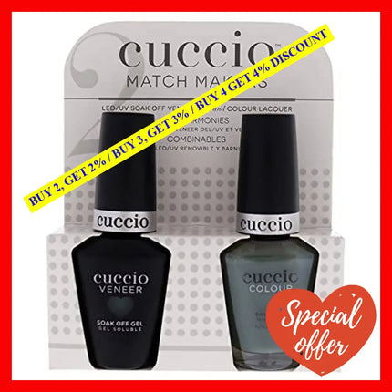 Match Makers Set - Dubai Me An Island By Cuccio Colour For Women 2 Pc 0.44Oz Veneer Soak Of Gel