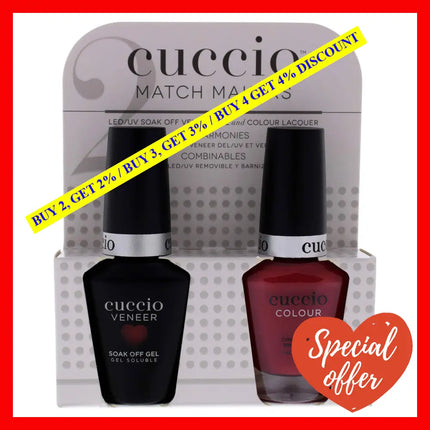 Match Makers Set - Gaia By Cuccio Colour For Women 2 Pc 0.44Oz Veneer Soak Of Gel Nail Polish 0.43Oz