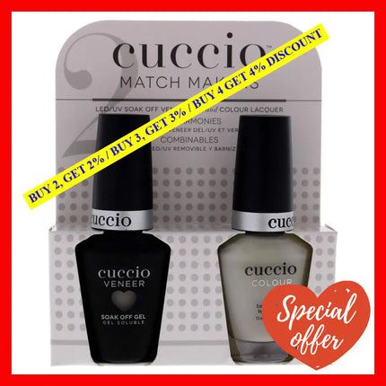 Match Makers Set - Hair Toss By Cuccio Colour For Women 2 Pc 0.44Oz Veneer Soak Of Gel Nail Polish