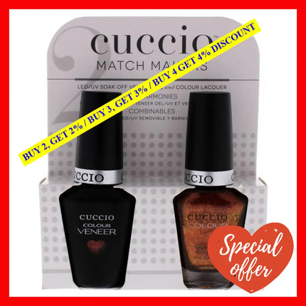 Match Makers Set - Higher Grounds By Cuccio Colour For Women 2 Pc 0.44Oz Veneer Soak Of Gel Nail