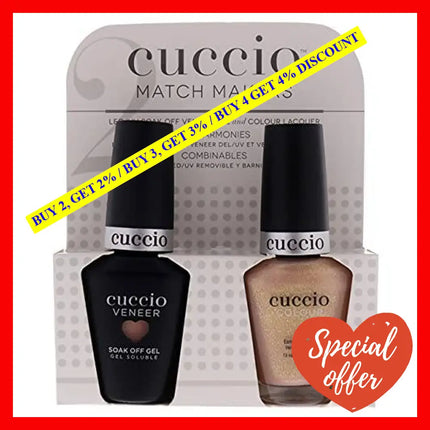 Match Makers Set - Los Angeles Luscious By Cuccio Colour For Women 2 Pc 0.44Oz Veneer Soak Off Gel