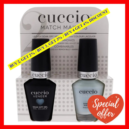 Match Makers Set - Meet Me In Mykonos By Cuccio Colour For Women 2 Pc 0.44Oz Veneer Soak Of Gel