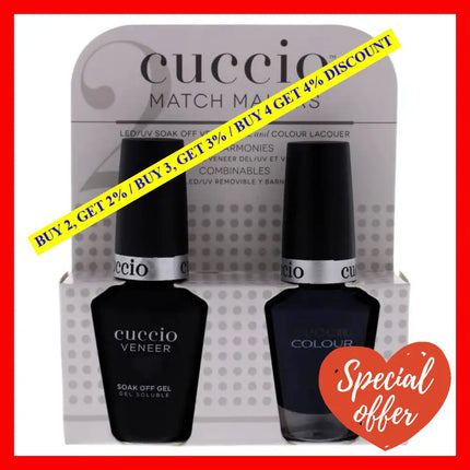 Match Makers Set - On The Nile Blue By Cuccio Colour For Women 2 Pc 0.44Oz Veneer Soak Of Gel Nail