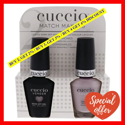 Match Makers Set - Take Your Breathe Away By Cuccio Colour For Women 2 Pc 0.44Oz Veneer Soak Of Gel