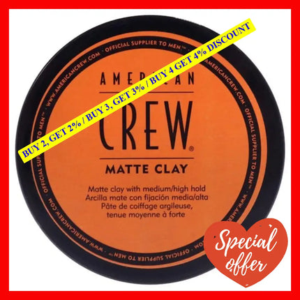 Matte Clay By American Crew For Men - 3 Oz