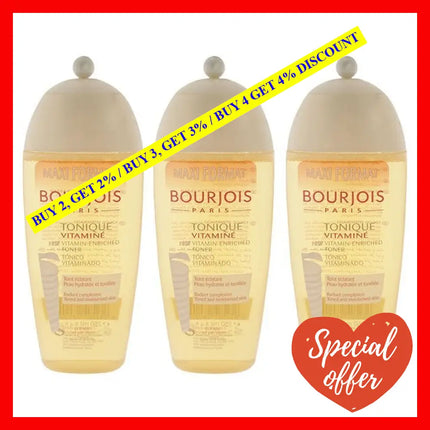 Maxi Format Vitamin-Enriched Toner By Bourjois For Women - 8.4 Oz Pack Of 3