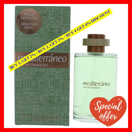 Mediterraneo By Antonio Banderas 6.7 Oz Eau De Toilette Spray For Men