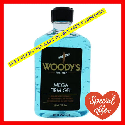 Mega Firm Gel By Woodys For Men - 12 Oz