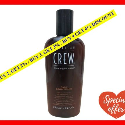 Men’s Conditioner By American Crew Daily For Soft Manageable Hair Naturally Derived Vegan Formula