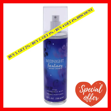 Midnight Fantasy By Britney Spears For Women - 8 Oz Body Mist