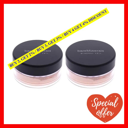 Mineral Veil Finishing Powder By Bareminerals For Women - 0.3 Oz Pack Of 2