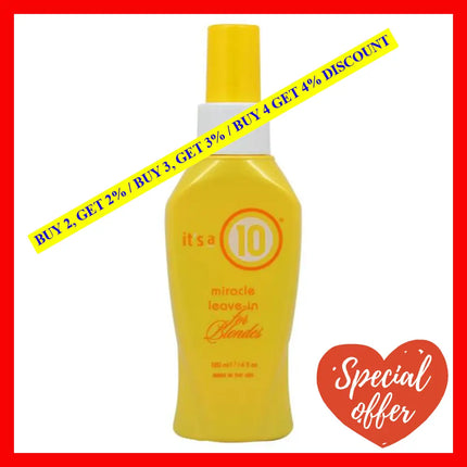 Miracle Leave-In For Blondes By Its A 10 For Unisex - 4 Oz Treatment