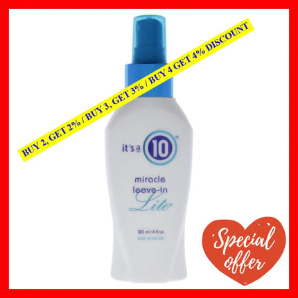 Miracle Leave-In Lite By Its A 10 For Unisex - 4 Oz Spray