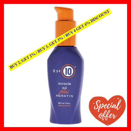 Miracle Oil Plus Keratin By Its A 10 For Unisex - 3 Oz