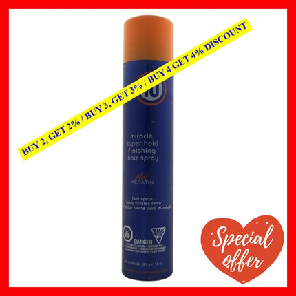 Miracle Super Hold Finishing Hairspray Plus Keratin By Its A 10 For Unisex - Oz Hair Spray