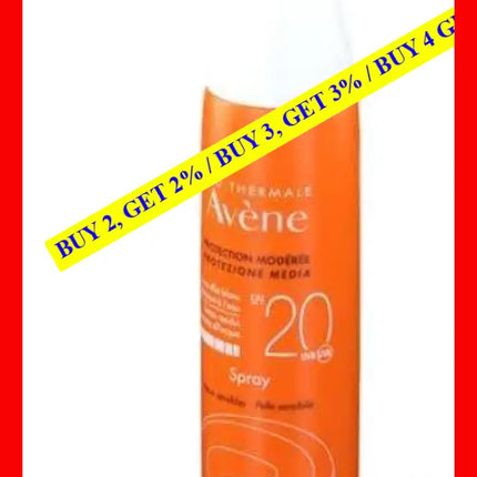 Moderate Protection Spray Spf 20 By Avene For Women - 6.7 Oz Sunscreen